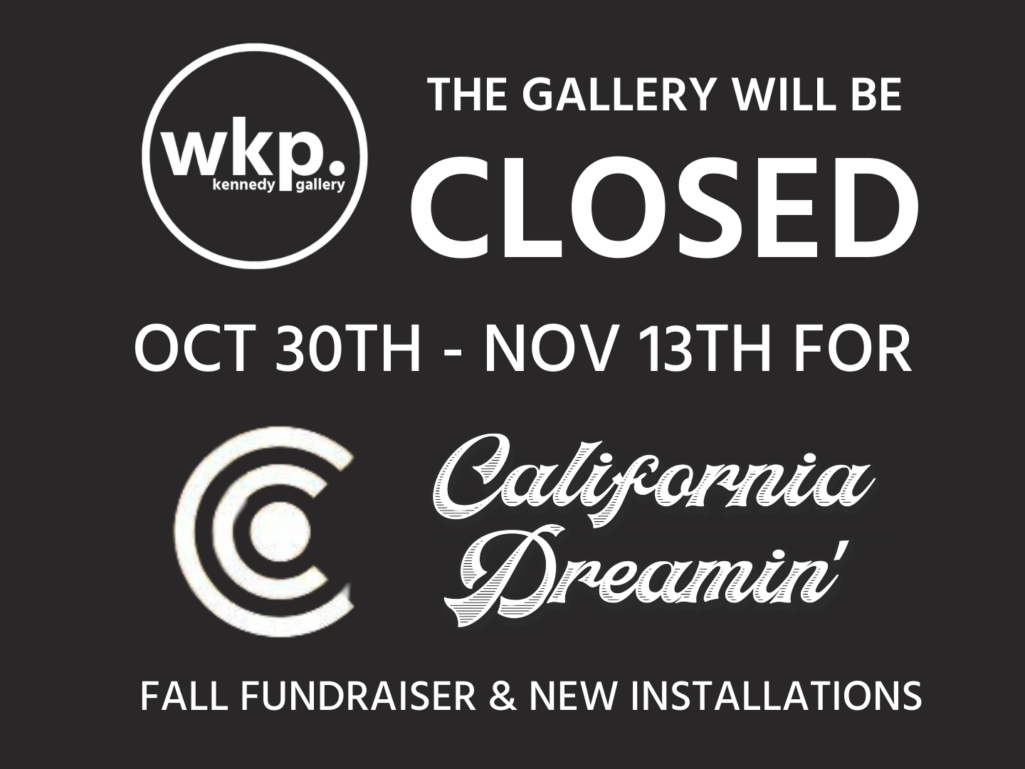 CLOSED: Fall Fundraiser & Installations